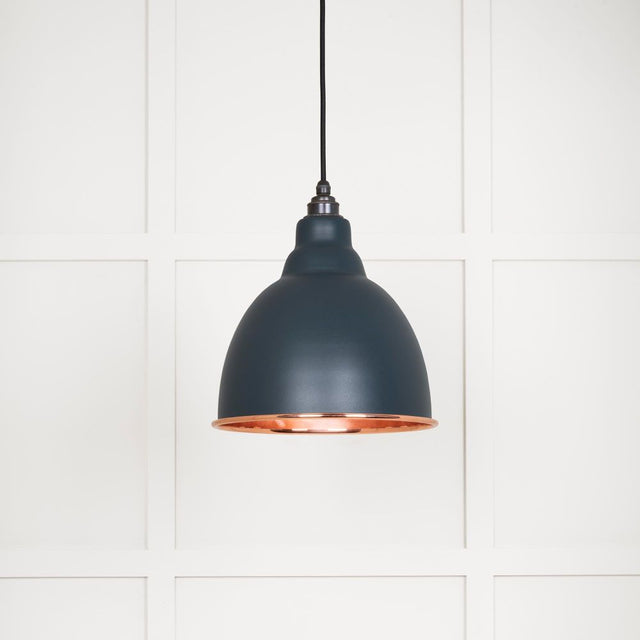 From The Anvil - Smooth Copper Brindley Pendant in Soot | Sku. 49500SSO | Trade Door Handles.