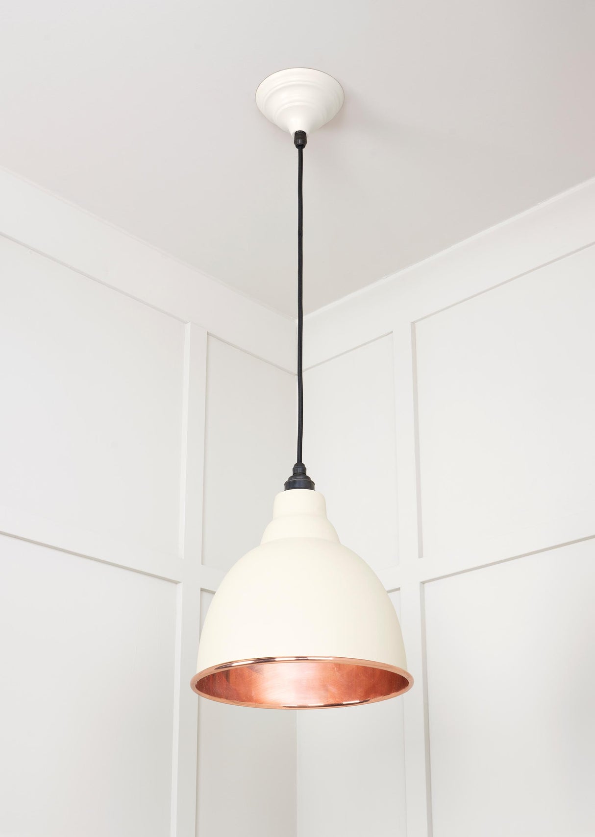 From The Anvil - Smooth Copper Brindley Pendant in Teasel | Sku. 49500STE | Trade Door Handles.