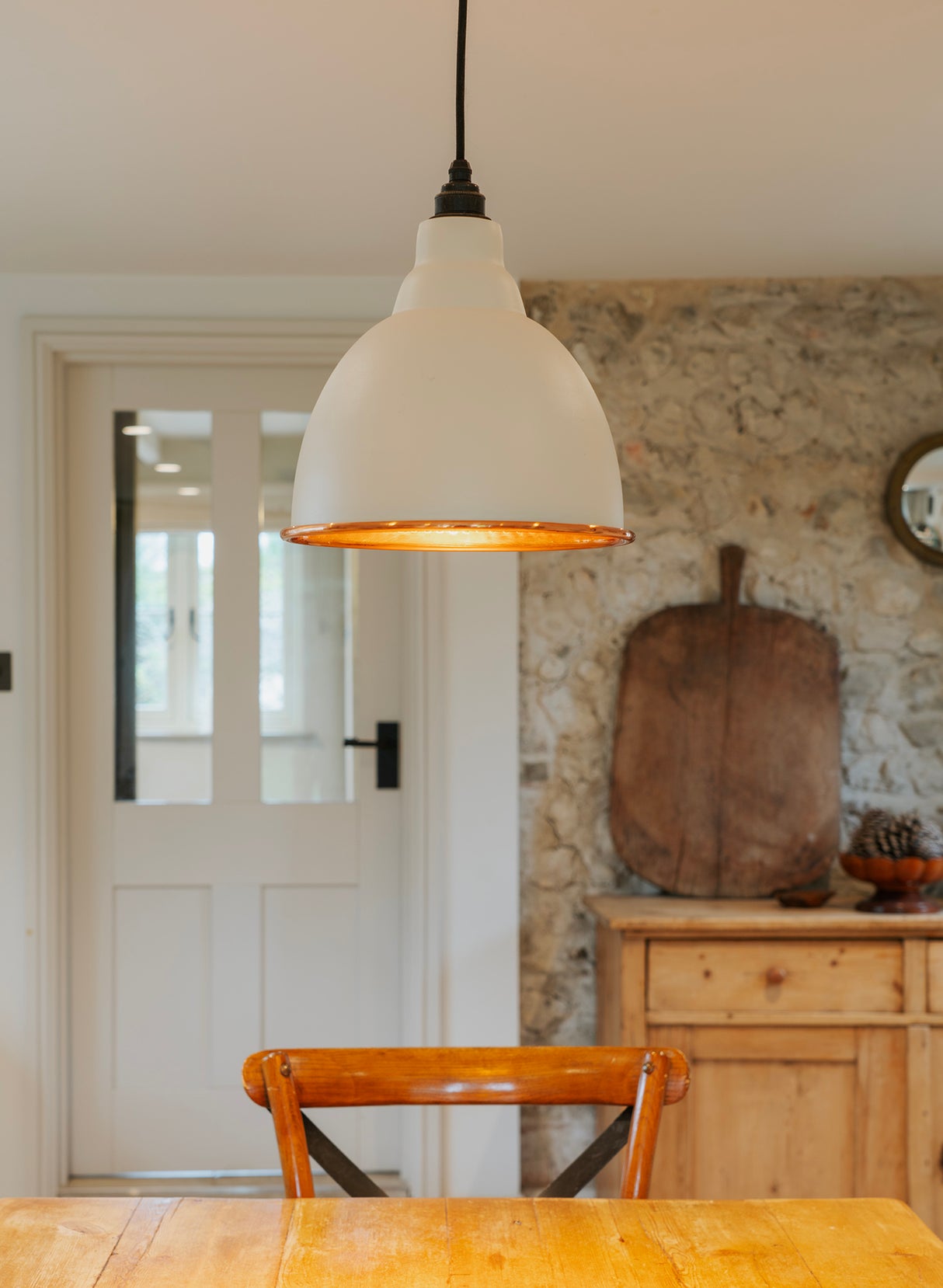 From The Anvil - Hammered Copper Brindley Pendant in Teasel | Sku. 49500TE | Trade Door Handles.