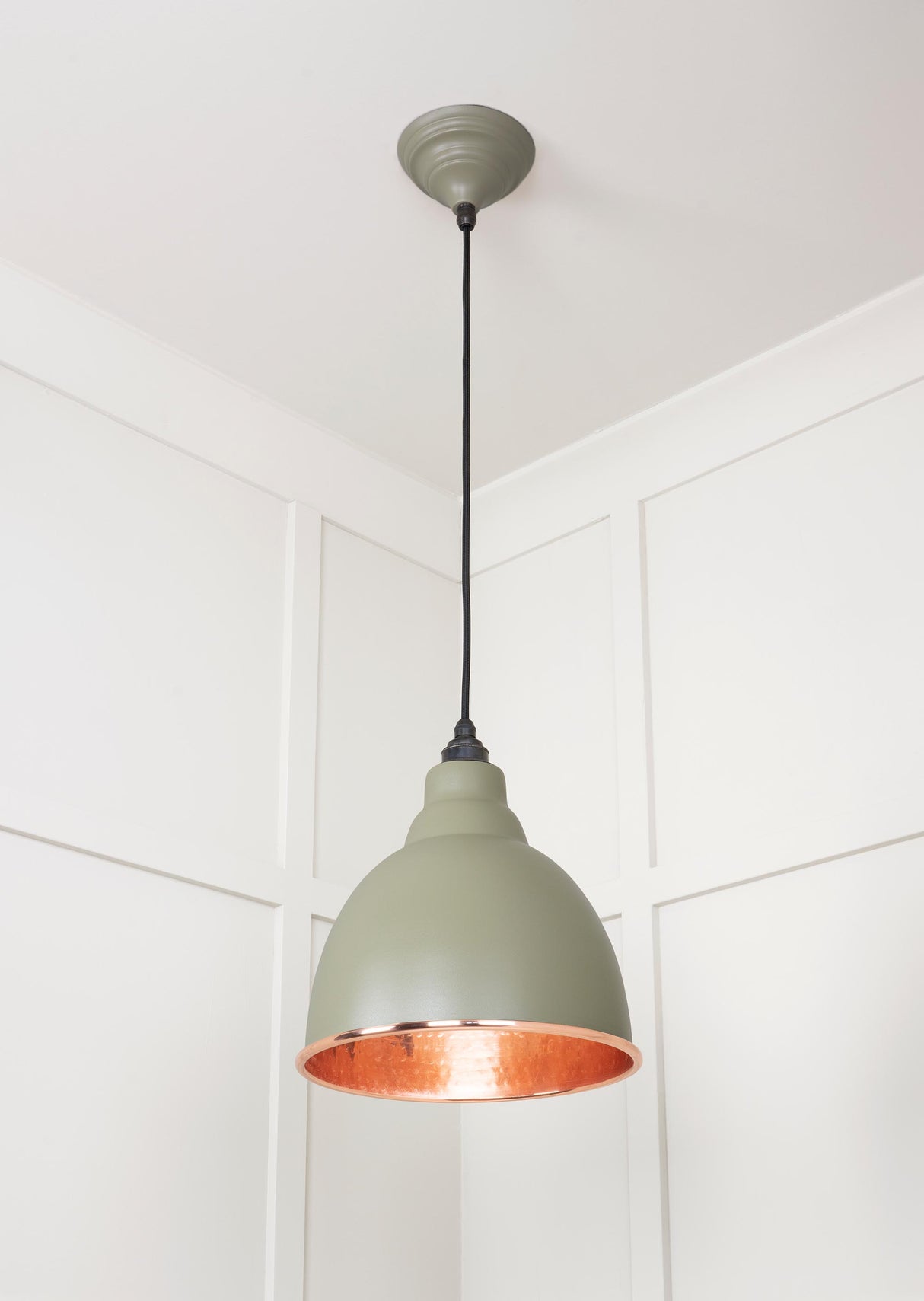 From The Anvil - Hammered Copper Brindley Pendant in Tump | Sku. 49500TU | Trade Door Handles.