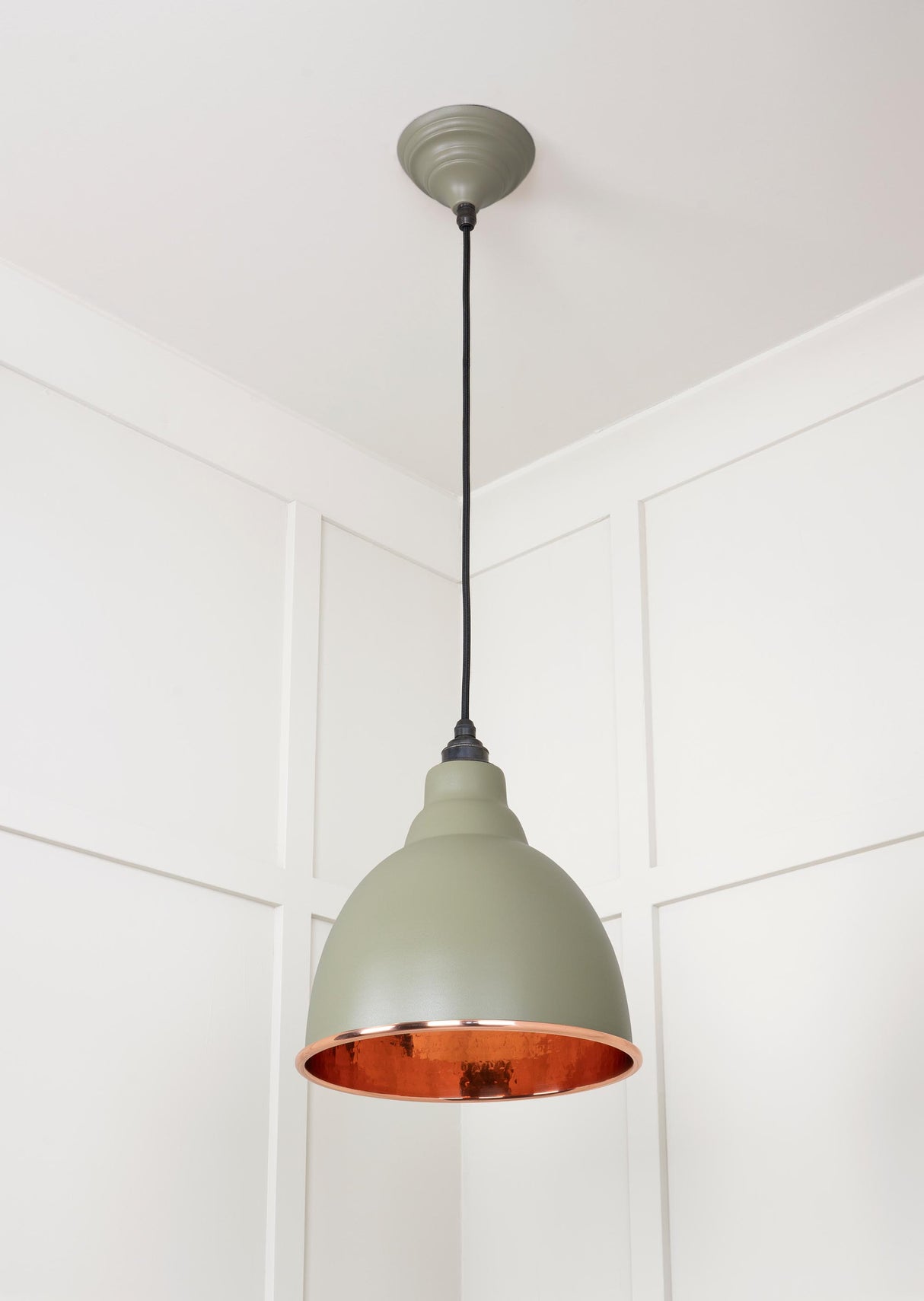 From The Anvil - Hammered Copper Brindley Pendant in Tump | Sku. 49500TU | Trade Door Handles.