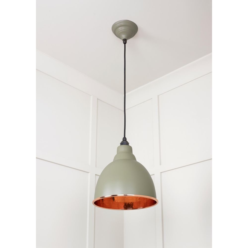 From The Anvil - Hammered Copper Brindley Pendant in Tump | Sku. 49500TU | Trade Door Handles.