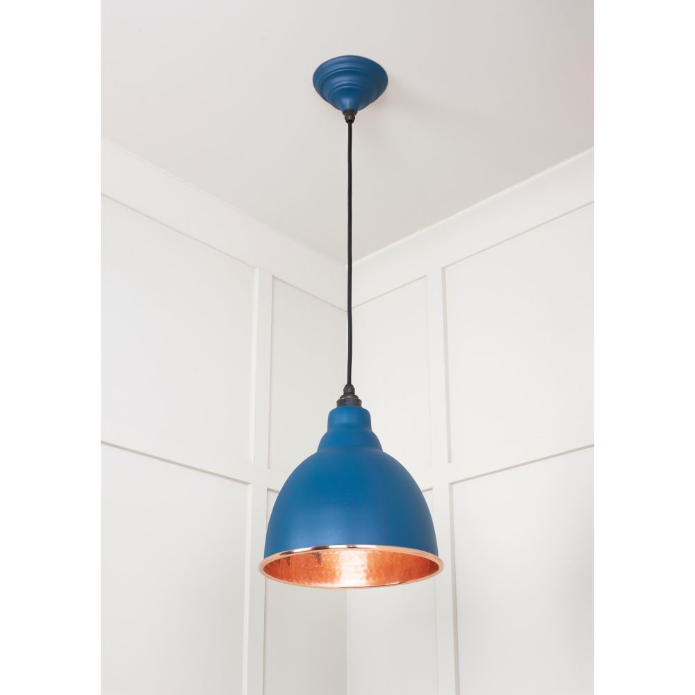From The Anvil - Hammered Copper Brindley Pendant in Upstream | Sku. 49500U | Trade Door Handles.