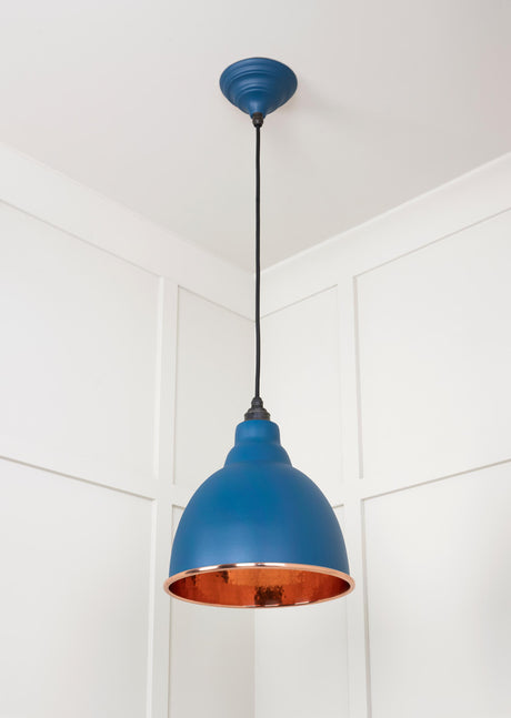 From The Anvil - Hammered Copper Brindley Pendant in Upstream | Sku. 49500U | Trade Door Handles.