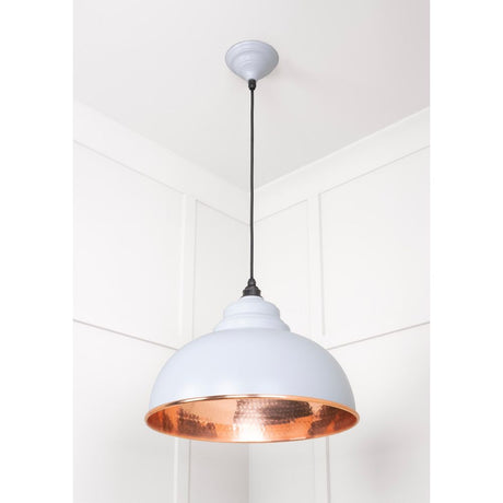 From The Anvil - Hammered Copper Harborne Pendant in Birch | Sku. 49501BI | Trade Door Handles.
