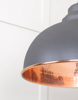 From The Anvil - Hammered Copper Harborne Pendant in Bluff | Sku. 49501BL | Trade Door Handles.