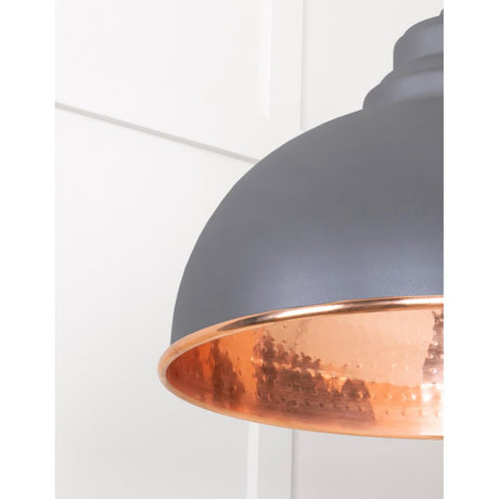 From The Anvil - Hammered Copper Harborne Pendant in Bluff | Sku. 49501BL | Trade Door Handles.