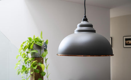 From The Anvil - Hammered Copper Harborne Pendant in Bluff | Sku. 49501BL | Trade Door Handles.