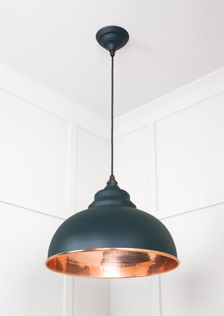 From The Anvil - Hammered Copper Harborne Pendant in Dingle | Sku. 49501DI | Trade Door Handles.