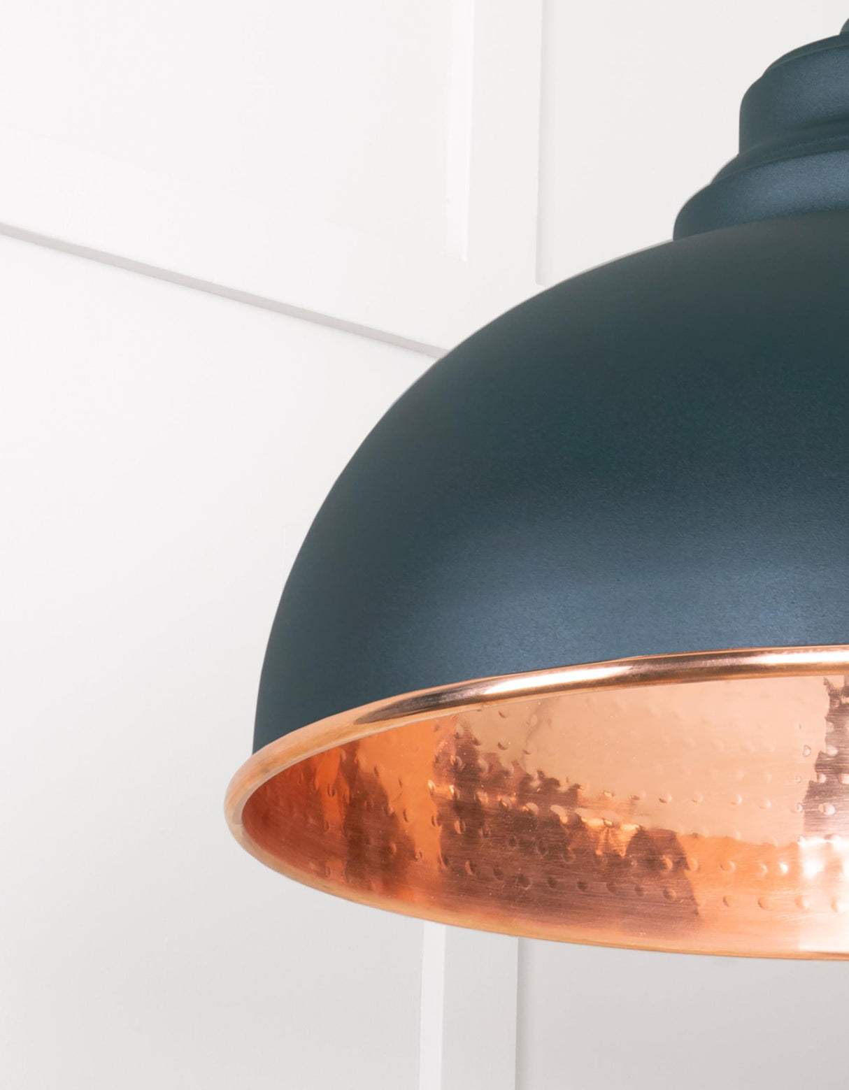 From The Anvil - Hammered Copper Harborne Pendant in Dingle | Sku. 49501DI | Trade Door Handles.