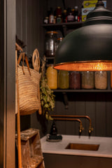 From The Anvil - Hammered Copper Harborne Pendant in Dingle | Sku. 49501DI | Trade Door Handles.