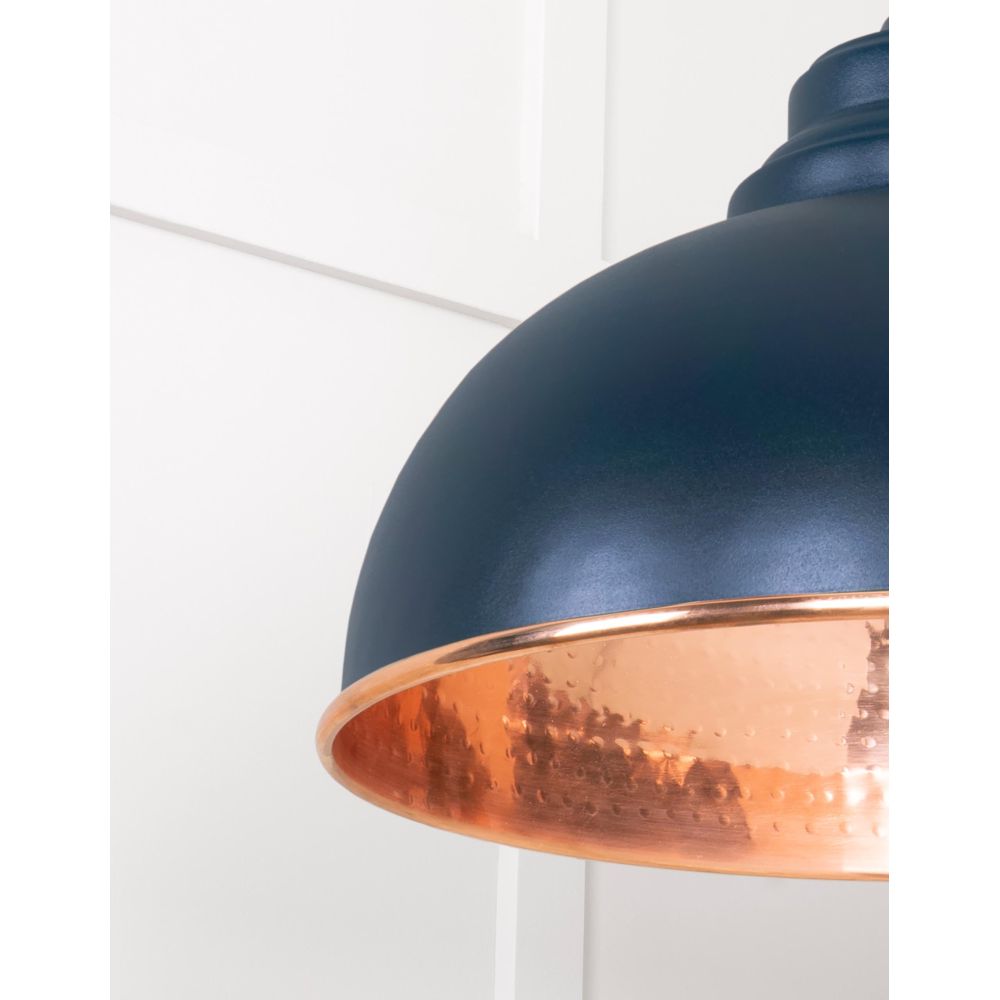 From The Anvil - Hammered Copper Harborne Pendant in Dusk | Sku. 49501DU | Trade Door Handles.