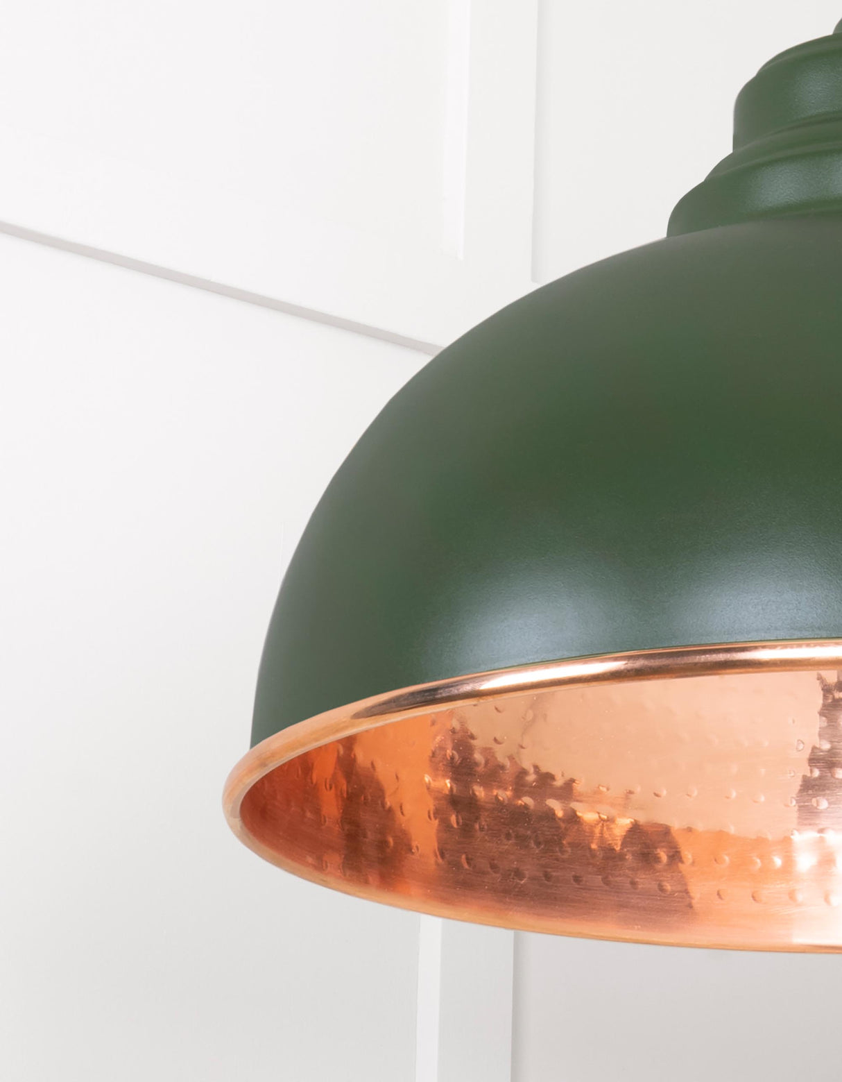 From The Anvil - Hammered Copper Harborne Pendant in Heath | Sku. 49501H | Trade Door Handles.