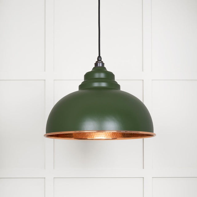 From The Anvil - Hammered Copper Harborne Pendant in Heath | Sku. 49501H | Trade Door Handles.