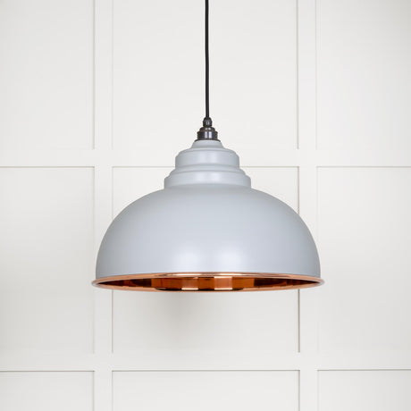 From The Anvil - Smooth Copper Harborne Pendant in Birch | Sku. 49501SBI | Trade Door Handles.