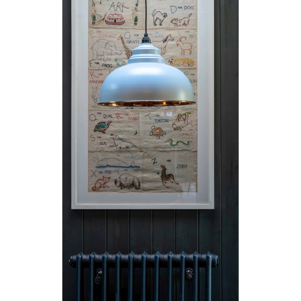 From The Anvil - Smooth Copper Harborne Pendant in Birch | Sku. 49501SBI | Trade Door Handles.