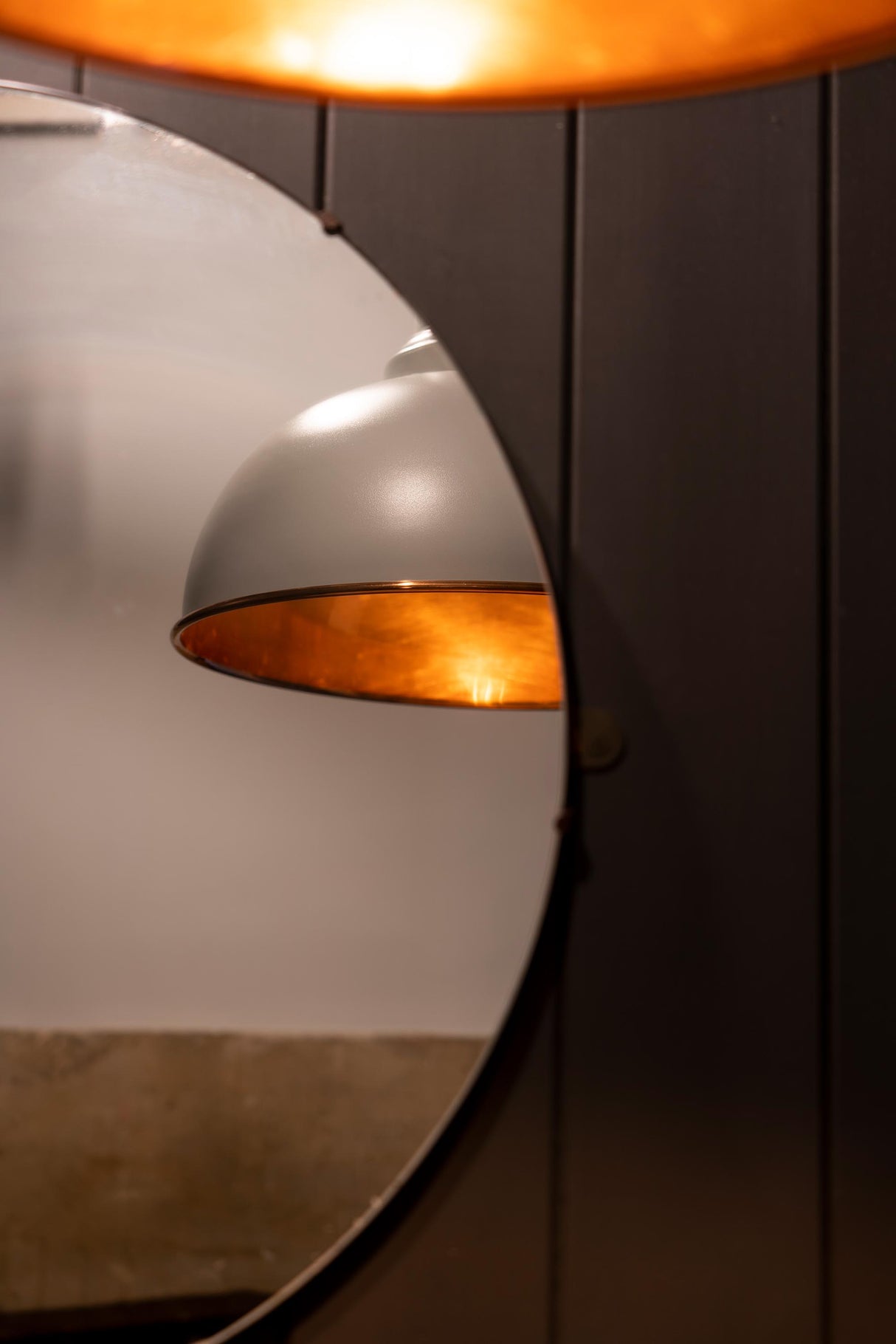 From The Anvil - Smooth Copper Harborne Pendant in Birch | Sku. 49501SBI | Trade Door Handles.