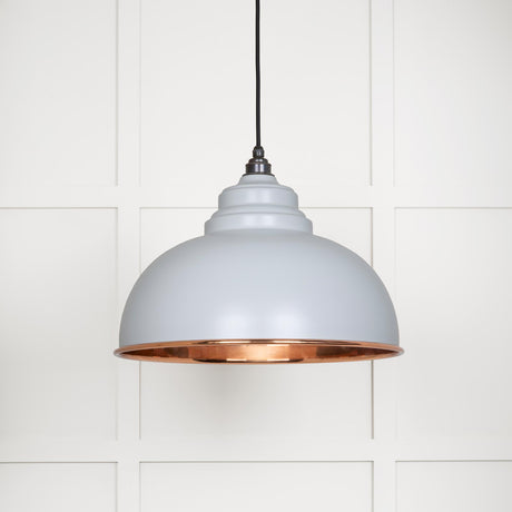 From The Anvil - Smooth Copper Harborne Pendant in Birch | Sku. 49501SBI | Trade Door Handles.