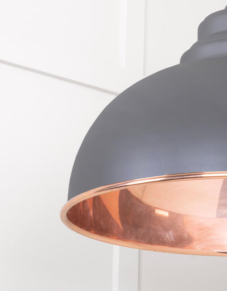 From The Anvil - Smooth Copper Harborne Pendant in Bluff | Sku. 49501SBL | Trade Door Handles.