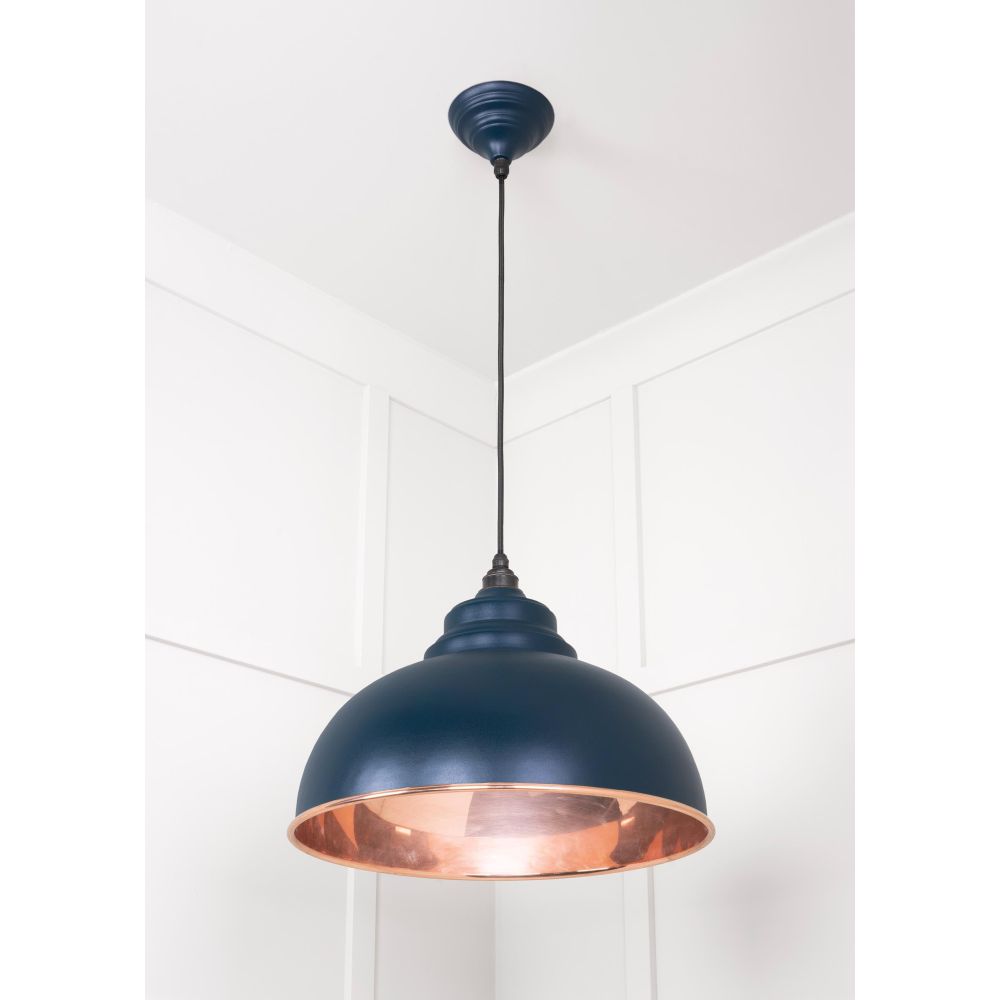 From The Anvil - Smooth Copper Harborne Pendant in Dusk | Sku. 49501SDU | Trade Door Handles.