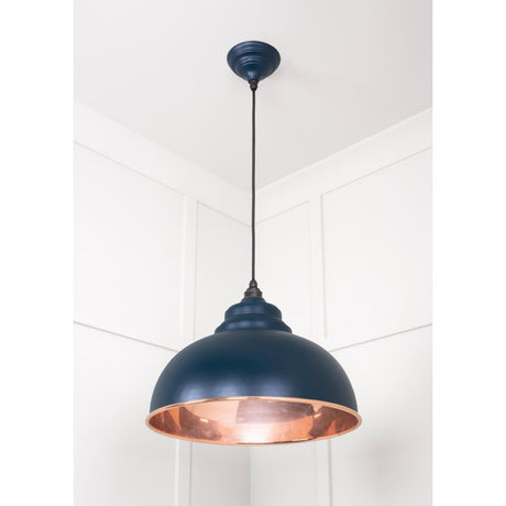 From The Anvil - Smooth Copper Harborne Pendant in Dusk | Sku. 49501SDU | Trade Door Handles.