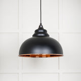 From The Anvil - Smooth Copper Harborne Pendant in Elan Black | Sku. 49501SEB | Trade Door Handles.