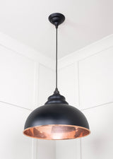 From The Anvil - Smooth Copper Harborne Pendant in Elan Black | Sku. 49501SEB | Trade Door Handles.