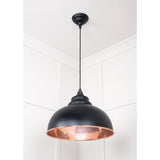 From The Anvil - Smooth Copper Harborne Pendant in Elan Black | Sku. 49501SEB | Trade Door Handles.