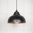 From The Anvil - Smooth Copper Harborne Pendant in Elan Black | Sku. 49501SEB | Trade Door Handles.