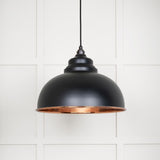 From The Anvil - Smooth Copper Harborne Pendant in Elan Black | Sku. 49501SEB | Trade Door Handles.
