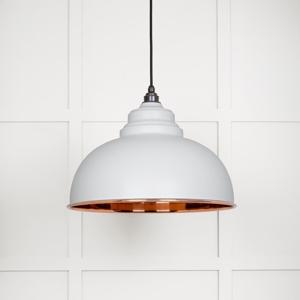 From The Anvil - Smooth Copper Harborne Pendant in Flock | Sku. 49501SF | Trade Door Handles.