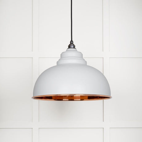 From The Anvil - Smooth Copper Harborne Pendant in Flock | Sku. 49501SF | Trade Door Handles.