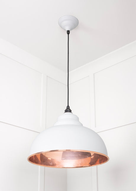 From The Anvil - Smooth Copper Harborne Pendant in Flock | Sku. 49501SF | Trade Door Handles.