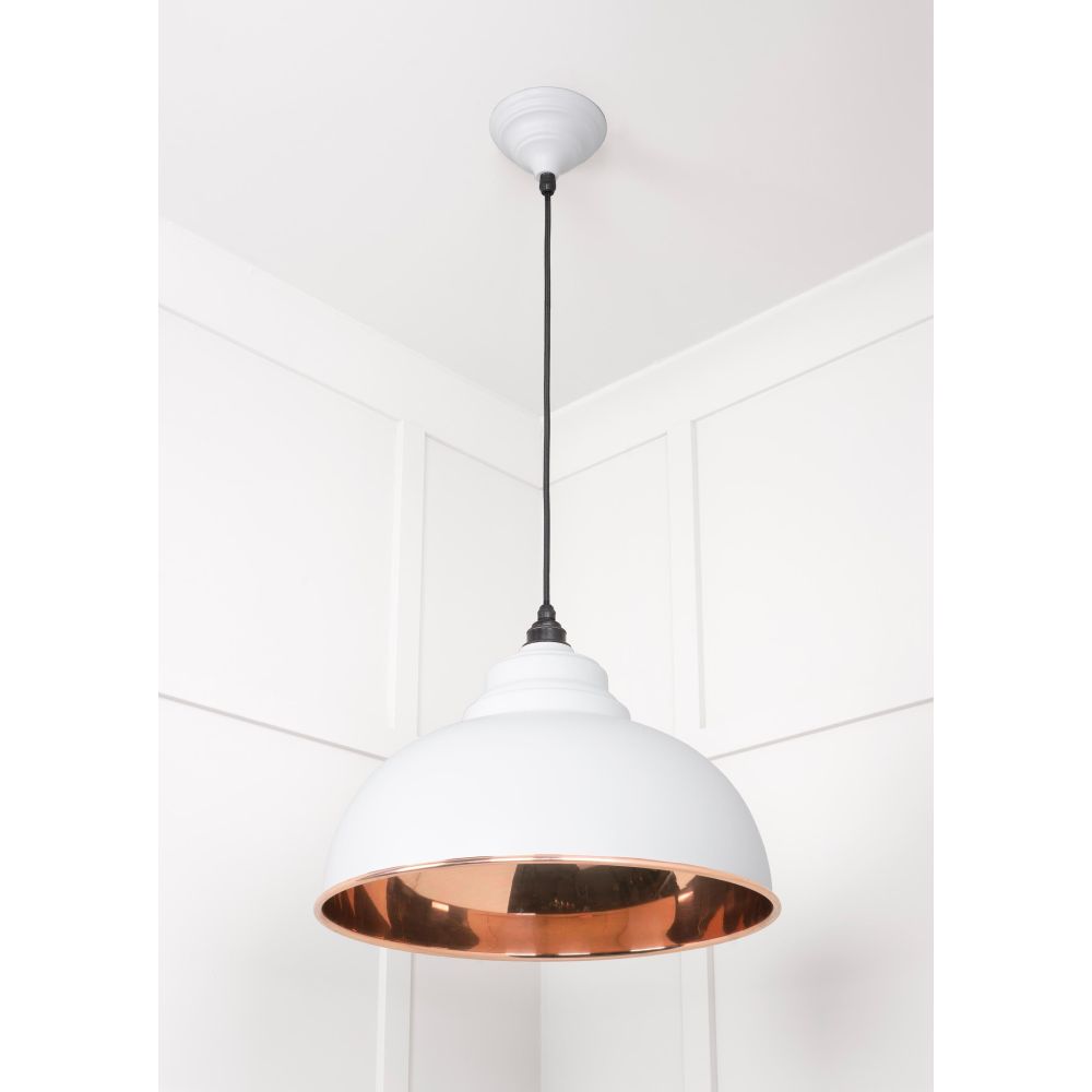 From The Anvil - Smooth Copper Harborne Pendant in Flock | Sku. 49501SF | Trade Door Handles.