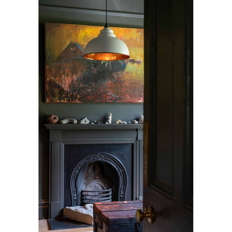 From The Anvil - Smooth Copper Harborne Pendant in Flock | Sku. 49501SF | Trade Door Handles.