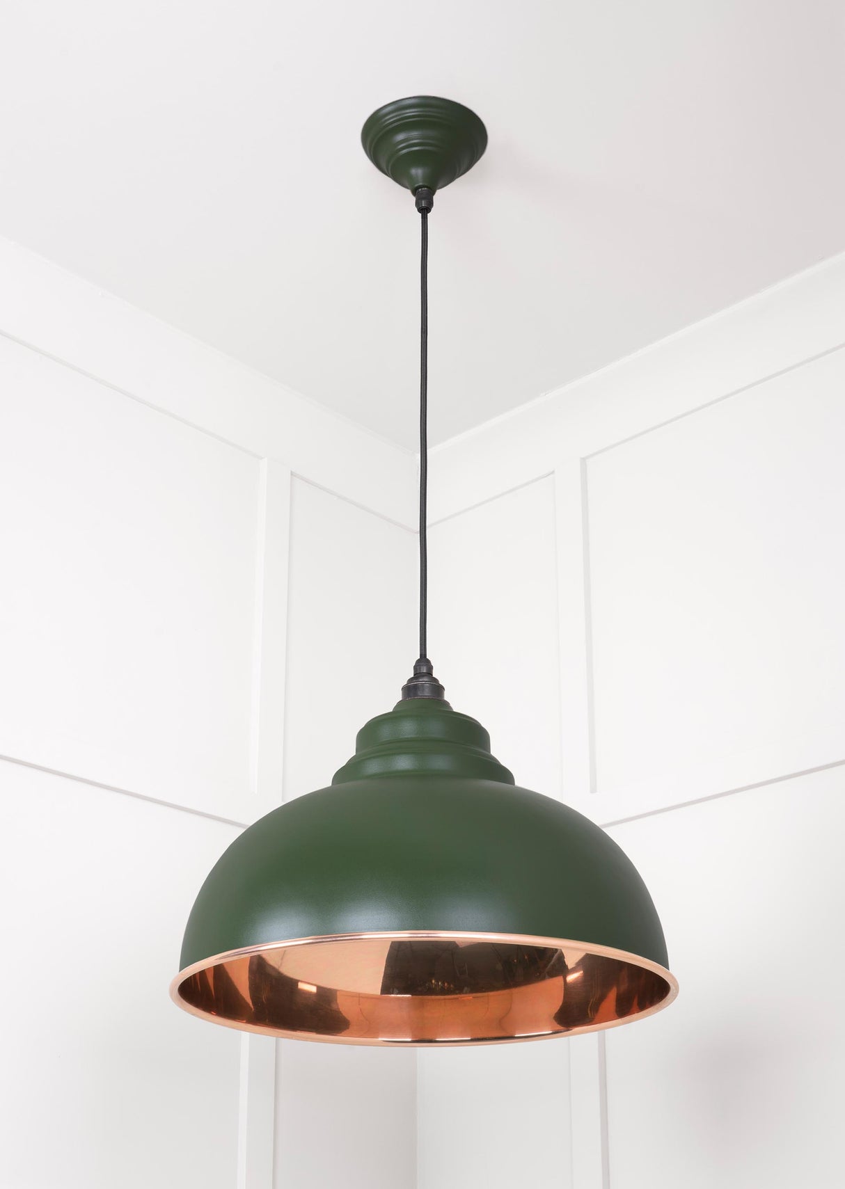 From The Anvil - Smooth Copper Harborne Pendant in Heath | Sku. 49501SH | Trade Door Handles.
