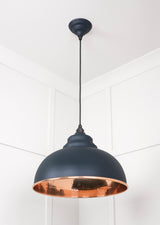 From The Anvil - Hammered Copper Harborne Pendant in Soot | Sku. 49501SO | Trade Door Handles.