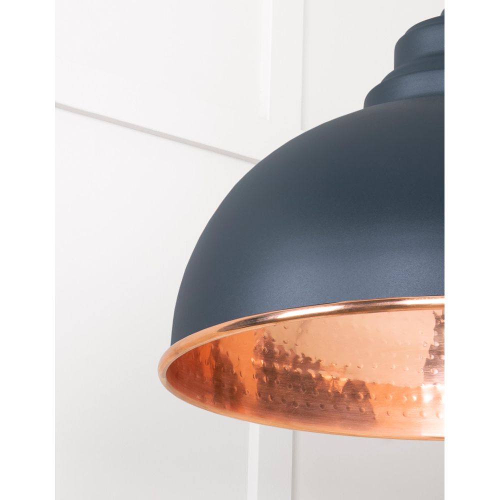 From The Anvil - Hammered Copper Harborne Pendant in Soot | Sku. 49501SO | Trade Door Handles.
