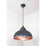 From The Anvil - Smooth Copper Harborne Pendant in Slate | Sku. 49501SSL | Trade Door Handles.