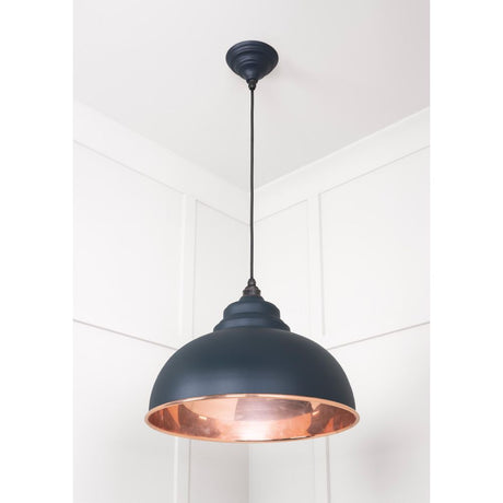 From The Anvil - Smooth Copper Harborne Pendant in Soot | Sku. 49501SSO | Trade Door Handles.