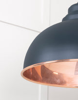 From The Anvil - Smooth Copper Harborne Pendant in Soot | Sku. 49501SSO | Trade Door Handles.