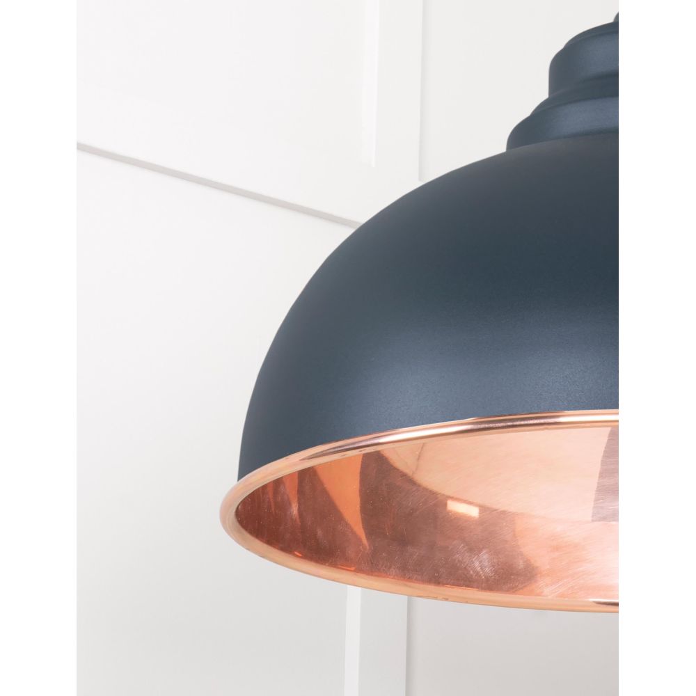 From The Anvil - Smooth Copper Harborne Pendant in Soot | Sku. 49501SSO | Trade Door Handles.