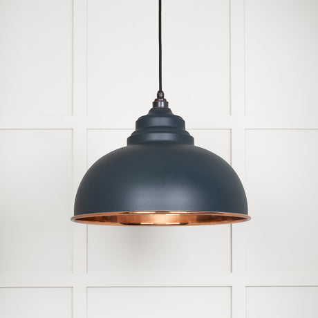 From The Anvil - Smooth Copper Harborne Pendant in Soot | Sku. 49501SSO | Trade Door Handles.