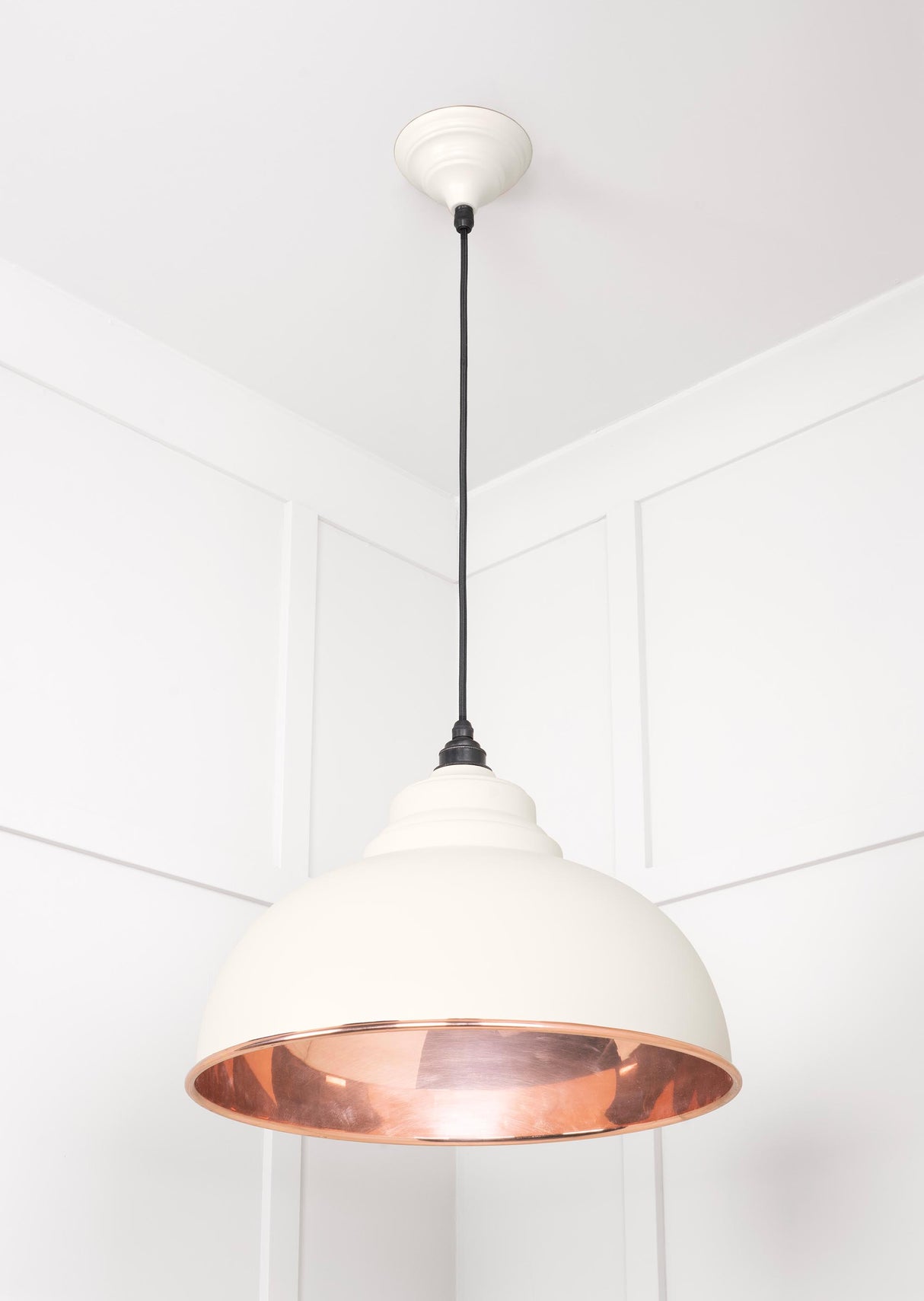 From The Anvil - Smooth Copper Harborne Pendant in Teasel | Sku. 49501STE | Trade Door Handles.