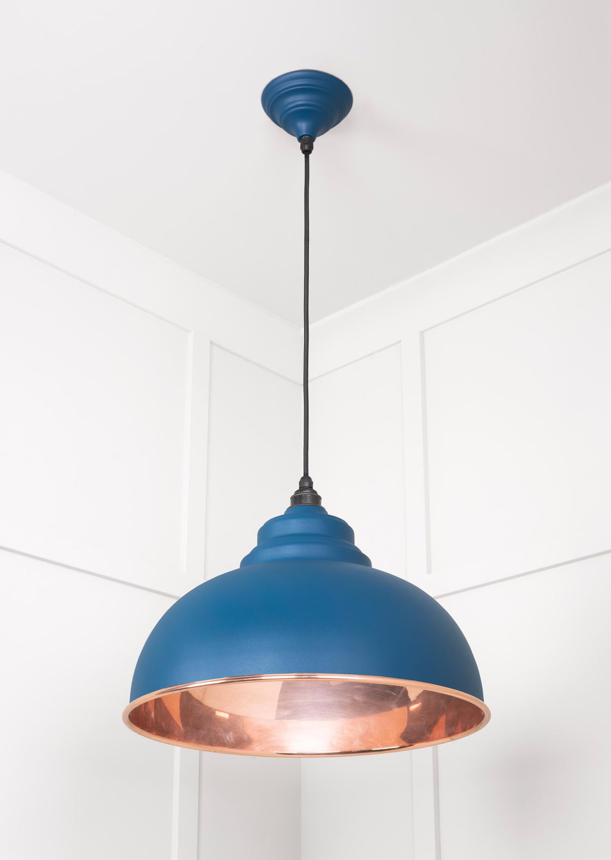 From The Anvil - Smooth Copper Harborne Pendant in Upstream | Sku. 49501SU | Trade Door Handles.