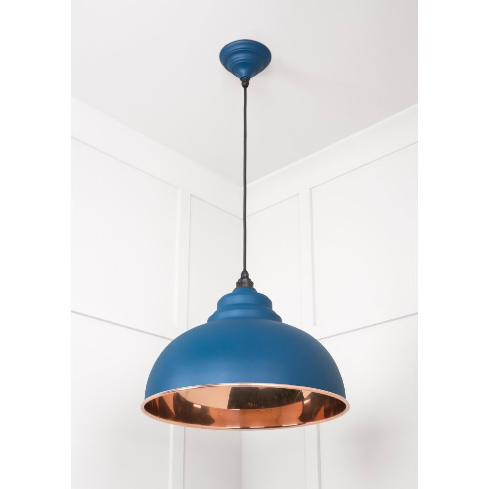 From The Anvil - Smooth Copper Harborne Pendant in Upstream | Sku. 49501SU | Trade Door Handles.