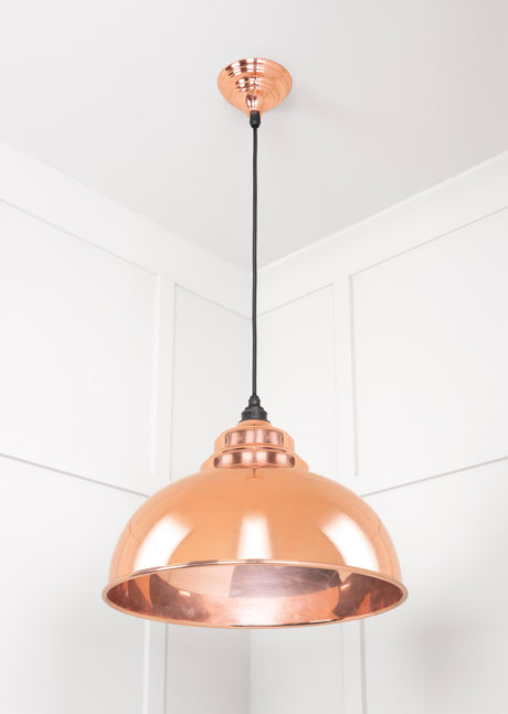 From The Anvil - Smooth Copper Harborne Pendant | Sku. 49501S | Trade Door Handles.