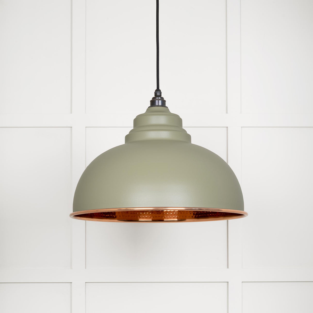 From The Anvil - Hammered Copper Harborne Pendant in Tump | Sku. 49501TU | Trade Door Handles.