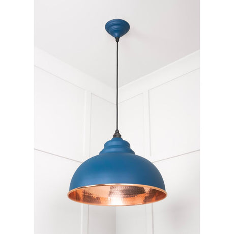 From The Anvil - Hammered Copper Harborne Pendant in Upstream | Sku. 49501U | Trade Door Handles.