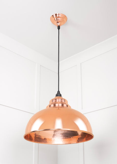 From The Anvil - Hammered Copper Harborne Pendant | Sku. 49501 | Trade Door Handles.